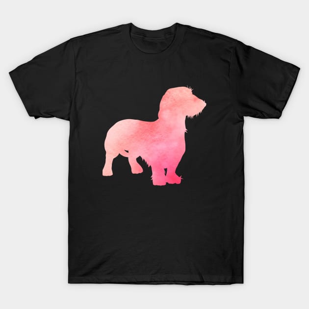 Pink Dachshund T-Shirt by TheJollyMarten